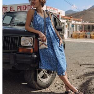 NWT Passenger Copetin Floaty Playsuit Jumpsuit In Seaweed Blue Steel XS